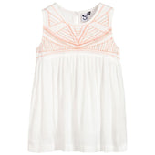 3 Pommes Girls Peach Detail Top